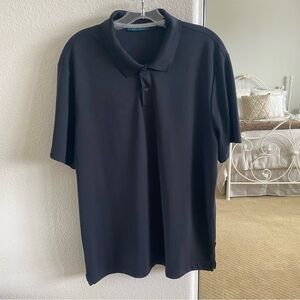 Men's Black Perry Ellis Short Sleeve Polo Size Large